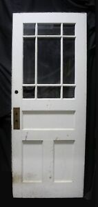 34 X86 X2 Antique Vintage Old Solid Wood Wooden Entry Exterior Door Window Glass