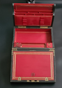 Tooled Leather Writing Slope Stationary Box Made By Carlisle And Watts C1849