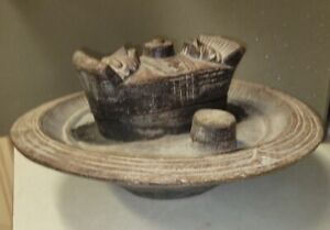 Antique Genuine African Ogoni Tribe Medicine Bowl Nigeria Approx 15 Diameter