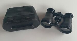 Antique Lemaire Fabt Paris France Gall Lembke Leather Covered Opera Glasses