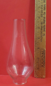 Blown Glass Chimney Lip Fitter Oil Lamp Kerosene Antique 1 3 8 Fitter X 5 7 8 
