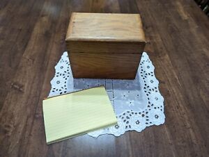 Prim Hand Crafted Sm Wooden Box X Keeping Records Information Recipes Preown
