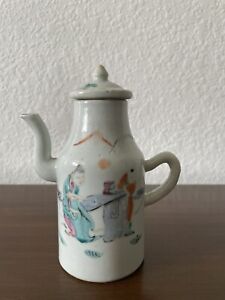 Antique Chinese Famille Rose Tea Wine Pot