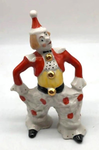 Beautiful Antique Used Old Porcelain Figurine Clown Verbilki Ussr 15 Cm Gift