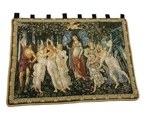 Sandro Botticelli La Primavera Medieval Wall Hanging Tapestry 36x28 Inches
