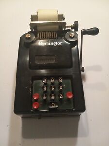 Antique Remington Rand Handle Adding Machine Serial M25864 Vintage Office
