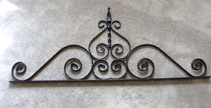 Vintage Wrought Iron Gate Fence Topper Architectural Hardware Element 16 5hx43w 