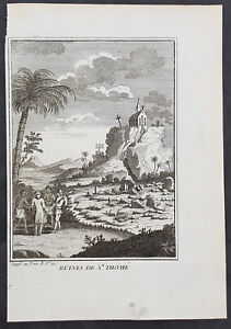1756 Prevost Schley Antique Print Tangasseri Kerala India Fort Of St Thomas