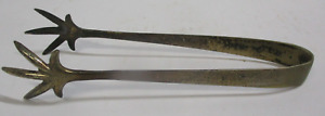 Very Worn Silverplate Claw Foot 6 Tongs