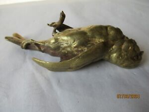 Comolera Susse F French Bronze Sparrow Sculpture Paperweight Signed Xixth C 