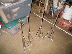 Vtg Table Legs Reclaim Repurpose Salvage Lot Of 4 Removed From A School Desk 70s