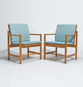 Mid Century Danish Armchairs By Borge Mogensen Vintage Furniture Hans Wegner