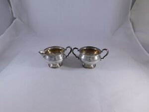 Fisher 706 Sterling Silver Creamer And Sugar Bowl Set