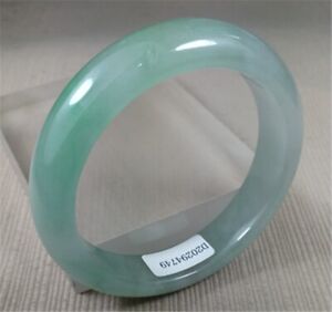 56 8mm Certified Natural Ice Green Jadeite Bracelet Burma Jadeite Jade Bangle