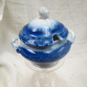 Mint Childs Childrens Flow Blue Soup Tureen Lid Bowl Late 1800 S Era Rare 