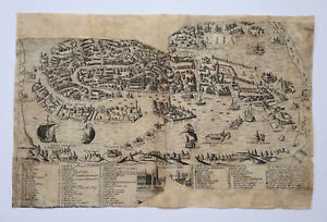 Rare Antique Map Venetia Venice Anonymous Simon Felize Querza 1640