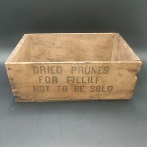 Prunes For Relief Packing Crate Agriculture Farm Dried Plum Wooden Box Storage