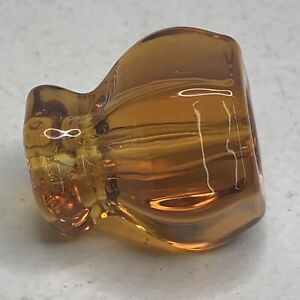 Antique Cabinet Door Knob Pulls Amber Glass 6 Point Reclaimed House Hardware