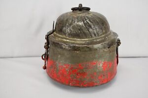 Antique Saudi Ottoman Oriental Yemen Copper Round Box