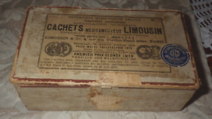 Antique Apothecary Quack Medicine Wafers Paris France Box Limousin Co Rare