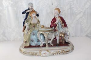 Richard Klemm Dresden Figurine Of Couple Getting Ready For The Ball