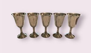 Set Of 5 Alvin Sterling Silver Water Goblet S249 Goblet 6 1 2 Tall