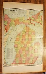 Antique Map Of Michigan Atlas Of Kalamazoo Michigan Ogle Co 1910