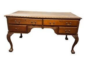 1800s Mahogany Chippendale Ball Claw Partners Desk Philadelphia Sale