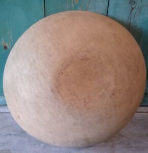 Early Primitive Turned Wooden Dough Bowl Oor Patina