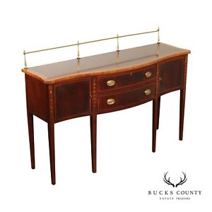 Ethan Allen 18th Century Collection Hepplewhite Style Mahogany Inlaid Sideboard