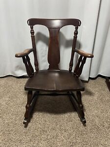 Sikes Of Buffalo Ny Antique Oak Rocking Chair
