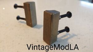 Rare Drexel Woodbriar Campaign End Table China Cabinet Door Brass Pull Knob