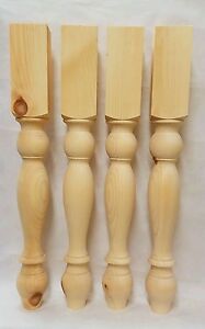 Pine Wooden Table Legs 29 X 3 5 In Set Of 4 Farmhouse