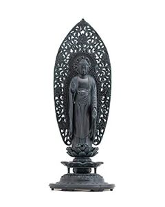 Buddha Statue Amida Nyorai 25cm Bronze Color Buddhist Master Horin Matsuhisa