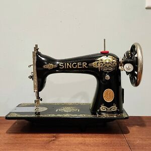 Gorgeous 1924 Singer Treadle Sewing Machine Head 115 Wings Fully Tested Antique