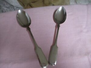 Antique Soviet Russian 875 Silver Spoon Set 2pcs 144gms Solid Very Heavy