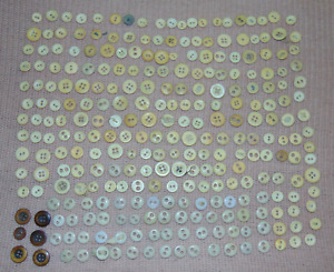 Antique Civil War Era To 1920 S China Bone Buttons Large Lot Of 270 