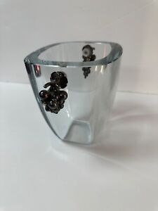 Sterling Silver Dragstead Grape Handles On Str Mbergshyttan Glass Vase