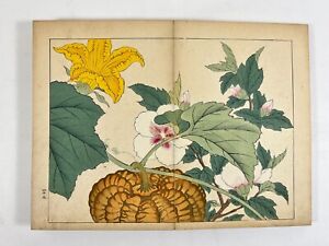 Japanese Woodblock Print Book Shiki No Hana Vol 5 Flower Vintage Original
