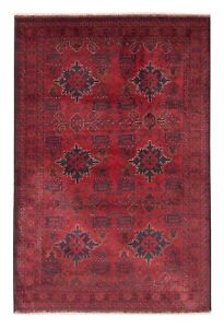 Traditional Hand Knotted Vintage Tribal Carpet 4 3 X 6 4 Bordered Wool Rug