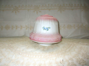 Ornate Art Deco Satin Glass Lamp Shade For Ceiling Light Pink Blue Periwinkle