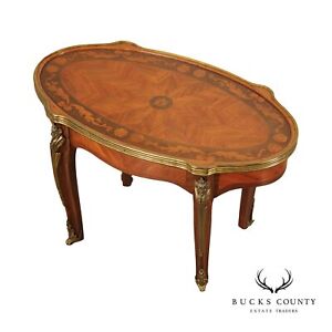 French Louis Xv Marquetry Inlaid Cocktail Table
