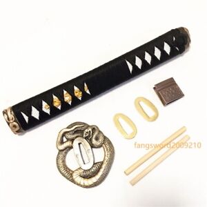 High Quality Tsuka Handle Silk Ito Alloy Tsuba Japanese Sword Katana Snake Parts