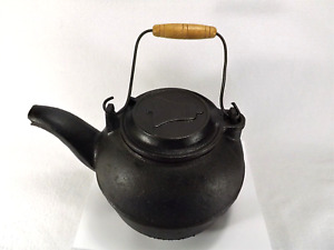 Rare Antique Cast Iron Tea Kettle Bell Emblem On Lid American Bell Telephone 