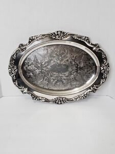 Vintage King Francis Silverplate Oval Serving Tray Platter Reed Barton 1640
