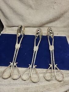 Vintage Silver Plated Pastry Dessert Serving Tongs Godinger New