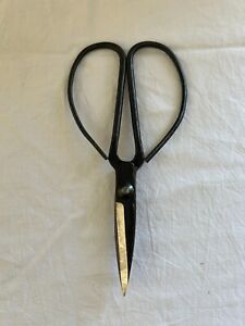 Antique Vintage Steel Scissors 6 3 4 Inches Long Handles 3 1 3 Wide