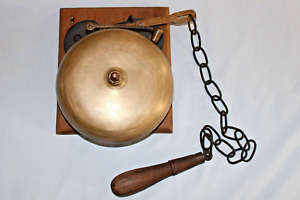 Antique Vintage Mounted Boxing Ring Ringside Or School Bell Or Fire Alarm Bell