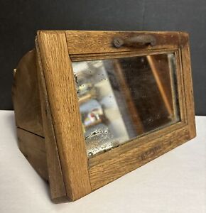 Antique Original Wood With Mirror Drawer General Store Display Drawer Case