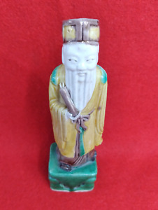 Vintage Chinese Spiritual Man Pottery Figure Statue 6 Figurine